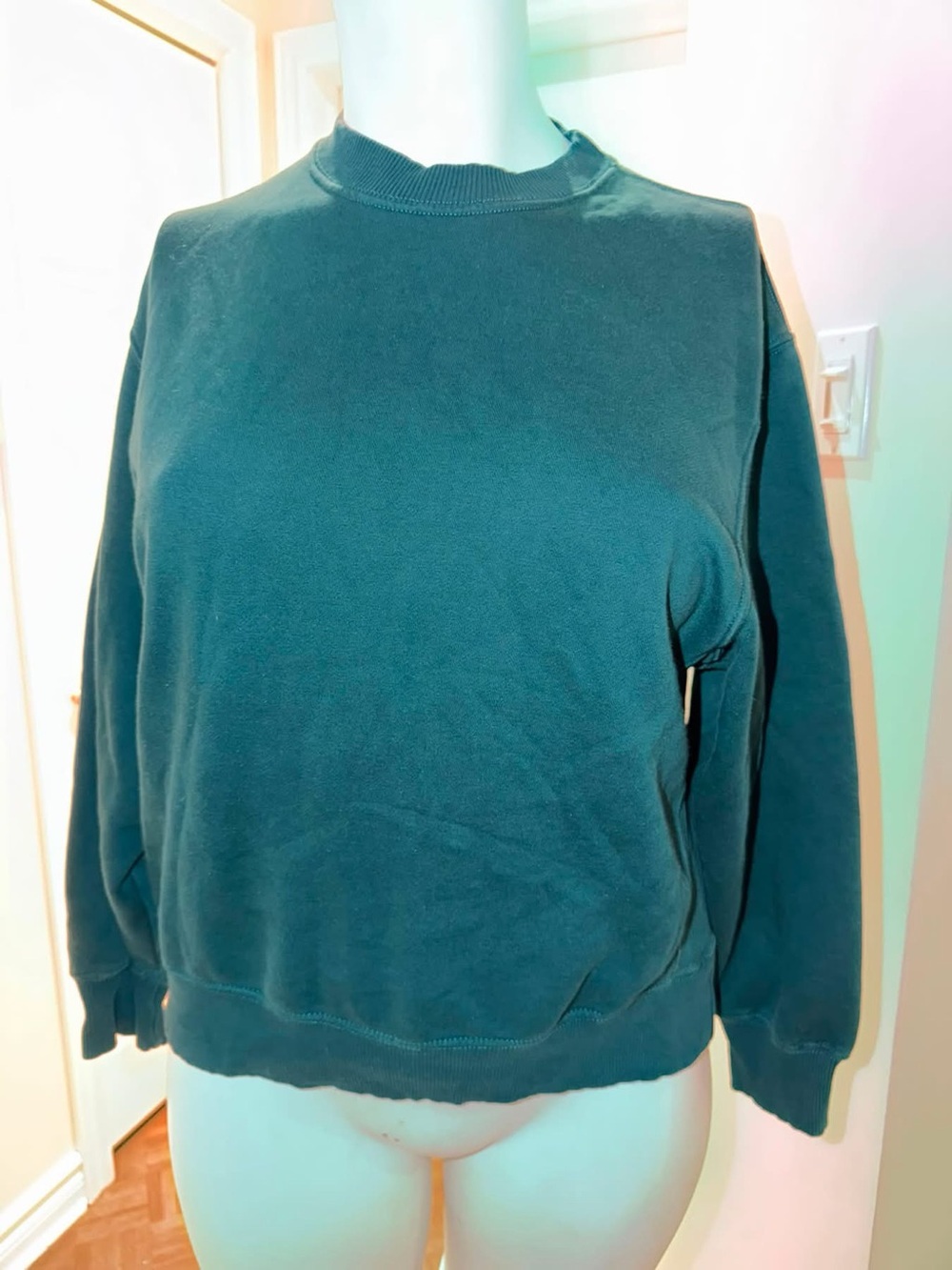 Zara Off-the-Shoulder Sweater in Deep Teal